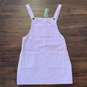 NEW WILD FABLE HYDRANGEA CORDUROY OVERALL PINAFORE MINI DRESS, SIZE MEDIUM